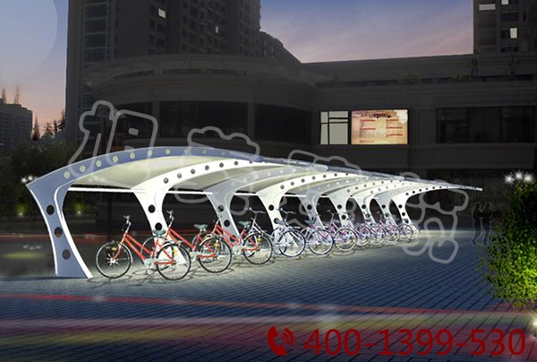 酒店汽車膜結構停車棚