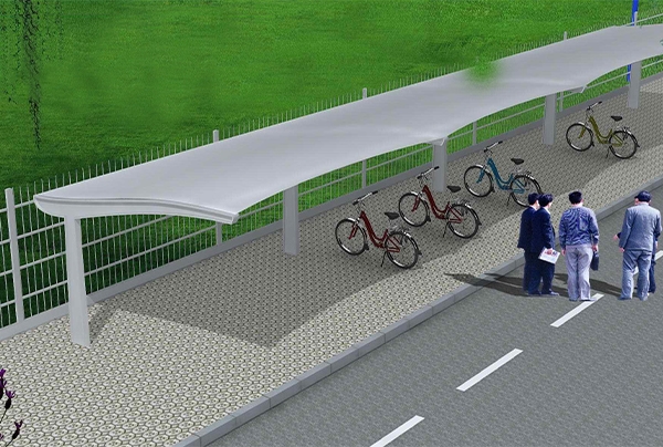 膜結構停車棚