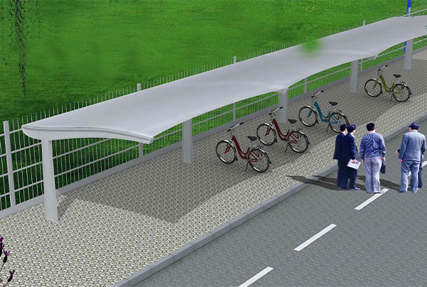 膜結構停車棚